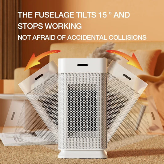 Portable PTC Ceramic Space Heater 1200W – Fast Heating Electric Fan with Remote & Timer
