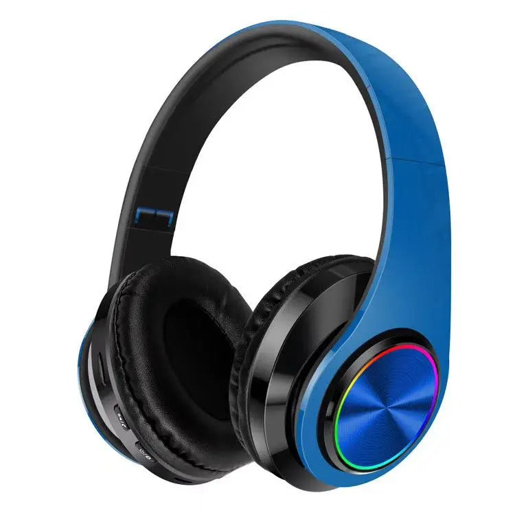 Bluetooth Gaming Headset Wireless Stereo Headphones with Mic & RGB Lights for PC/Laptop