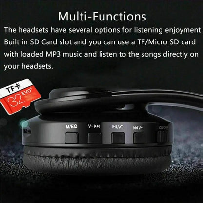 Bluetooth Gaming Headset Wireless Stereo Headphones with Mic & RGB Lights for PC/Laptop
